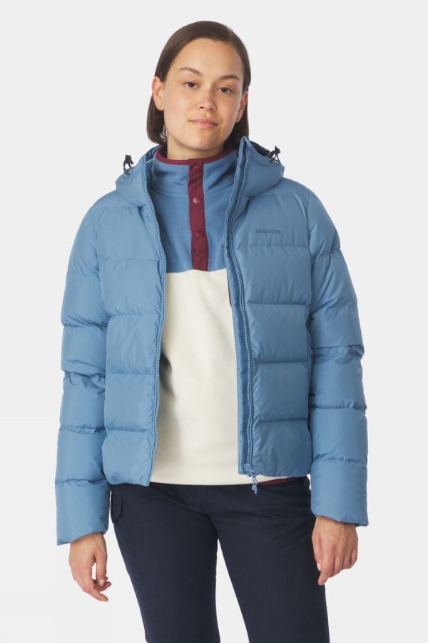 Ayacucho Womens Aarhus Recycled Cropped Hoody Down Jacket